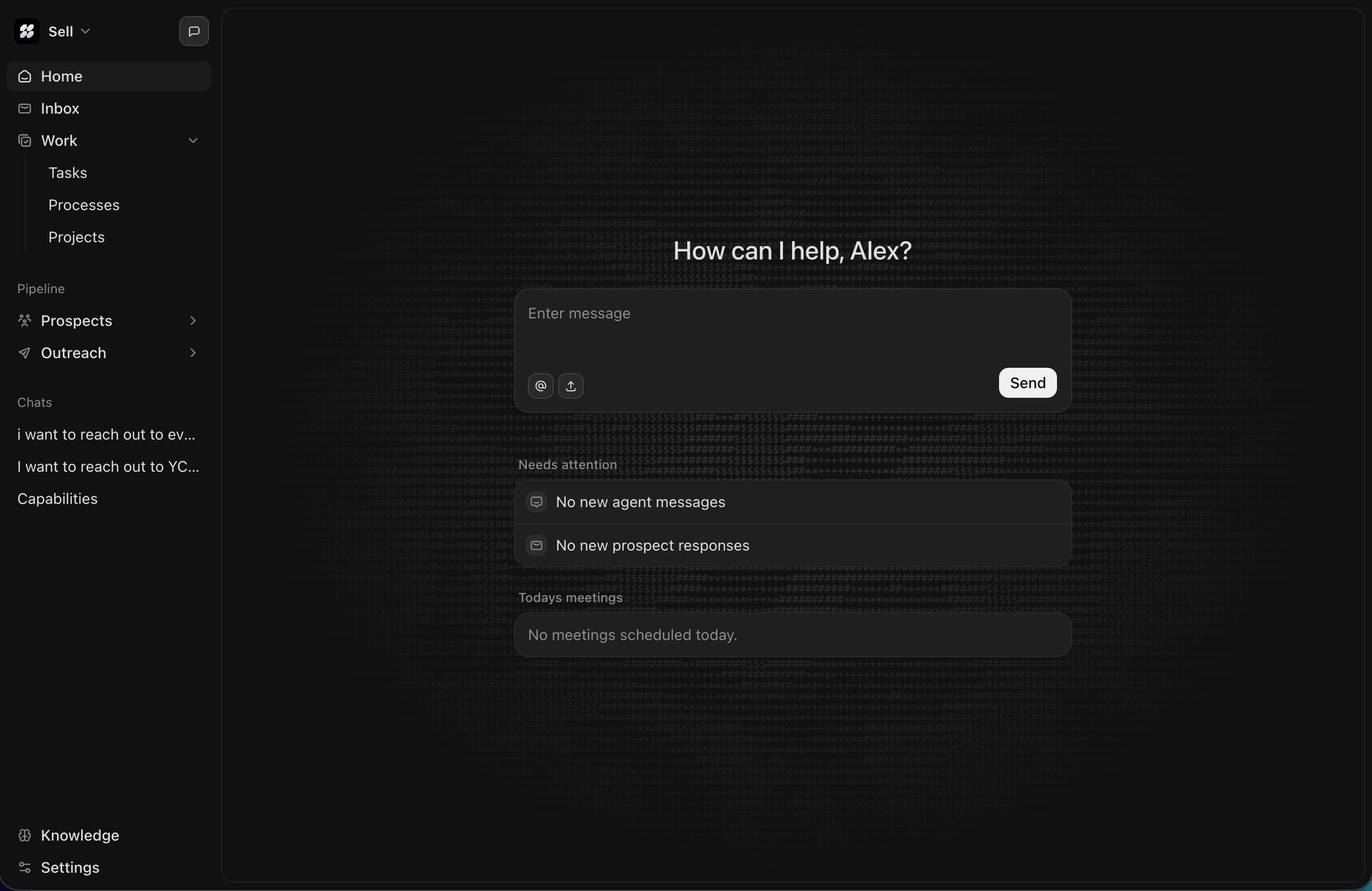 Sell dashboard